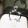 Platinum ring with stone, wedding ring, internet celebrity, platinum 950 sample