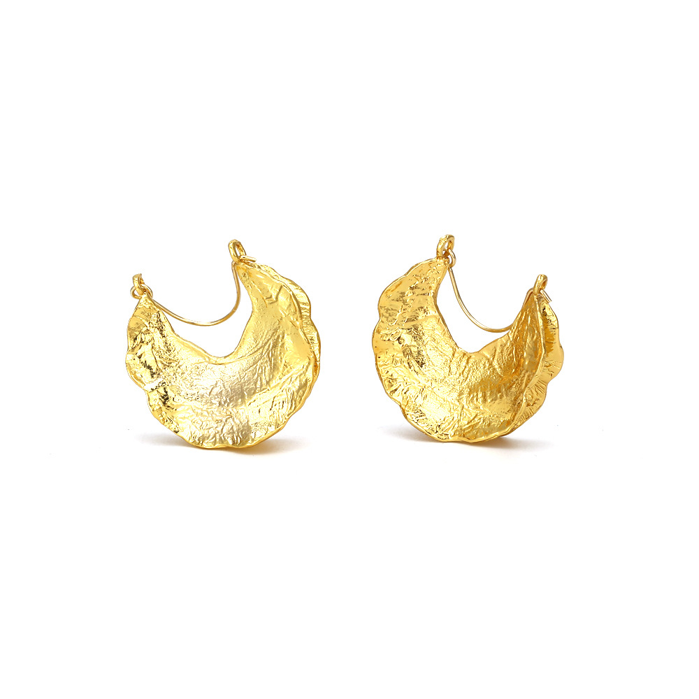 1 Pair Simple Style Leaf Solid Color Plating Zinc Alloy Earrings display picture 3