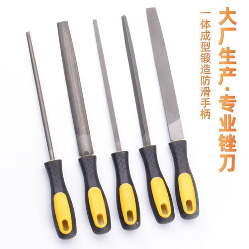 Files 6 inches, 8 inches, 10 inches, 12 inches, medium tooth triangular file, flat file, semicircle file, trimming file, woodworking tools