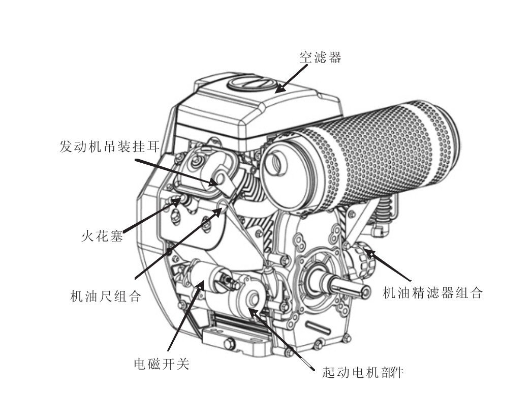 Chongqing Jialing brand JH670V-A double cylinder gasoline engine R670 Small 24 horsepower high pressure washing machine pump boat