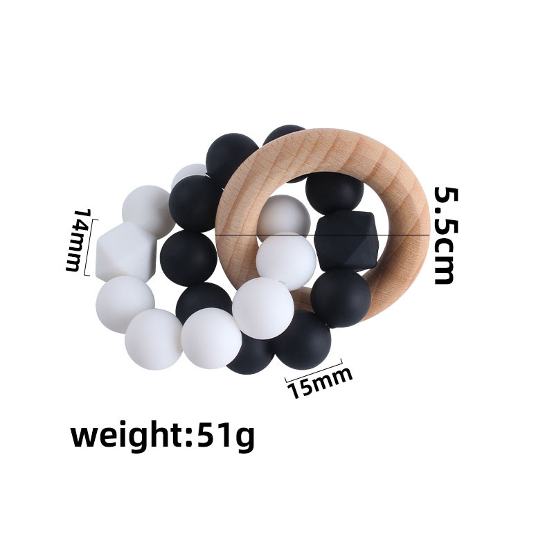 Bebé creativo Beech anillo de juguete teether nuevo octogonal silicona teether pulsera bebé entrenamiento teether palo