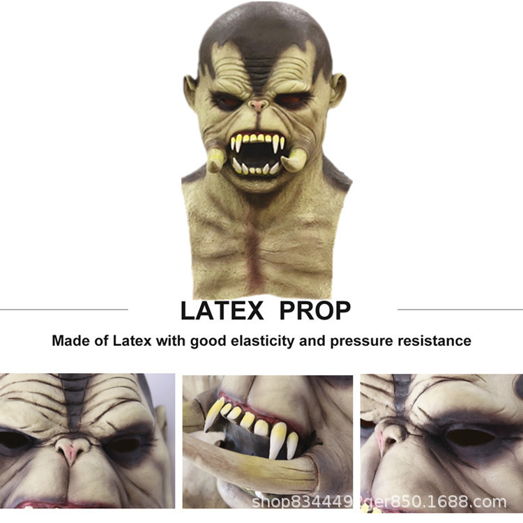 Monster máscara de Halloween horror apoyos rendimiento personas dientes largos monstruo sombrerería suministro directo fábrica