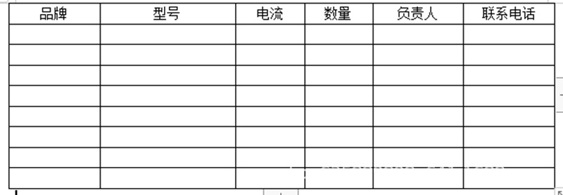 需求供应表