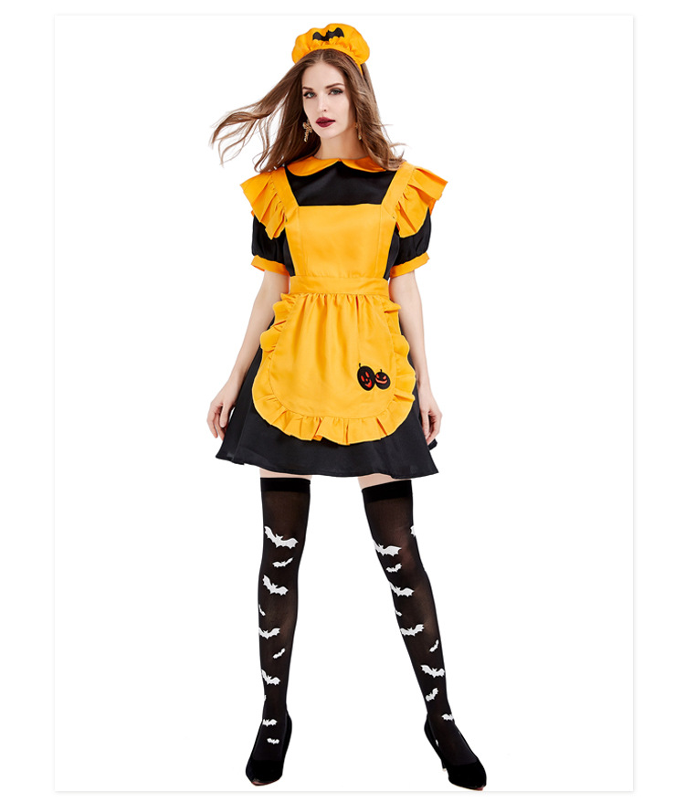 Vampire maid pumpkin lantern dress nihaostyles wholesale halloween costumes NSPIS78646