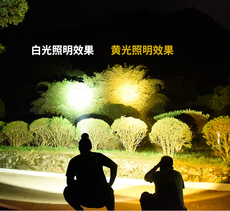 超亮夜钓捕鱼矿灯户外探照