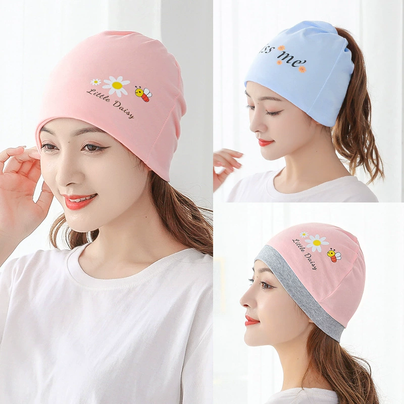 Лунная шапка всевозможные маленькие ромашки ветрозащитная шапка для беременных женская шапка