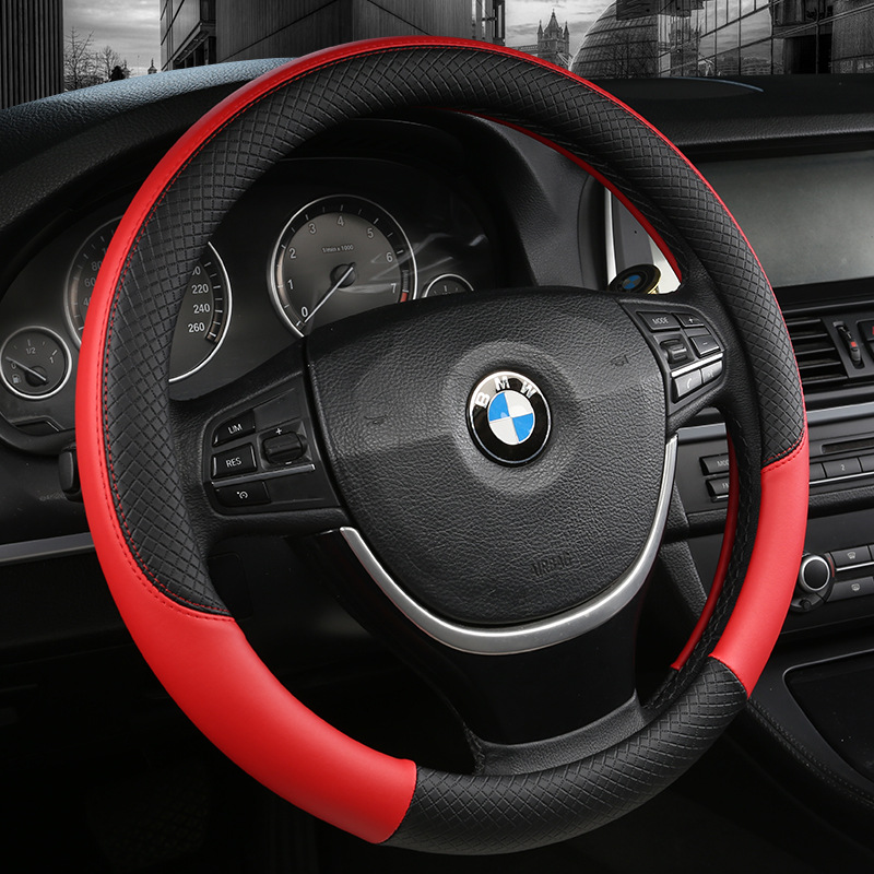 Car steering wheel cover leather summer four seasons set a breathable and thousands of models can be used to cross-border