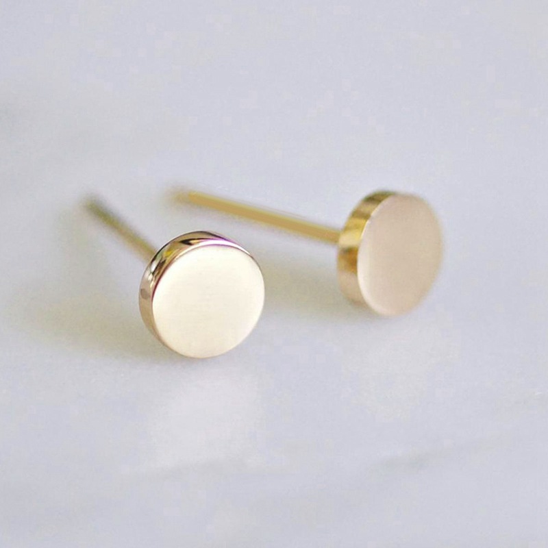 Korean Style New Round Jewelry Simple Stainless Steel Geometric Round Earrings display picture 10