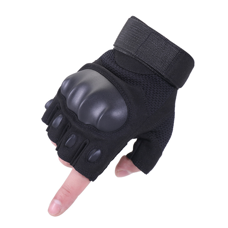 Nuevo táctico al aire libre guantes de medio Dedo de los hombres al aire libre montañismo protección resistente al desgaste antideslizante fitness ciclismo guantes de entrenamiento