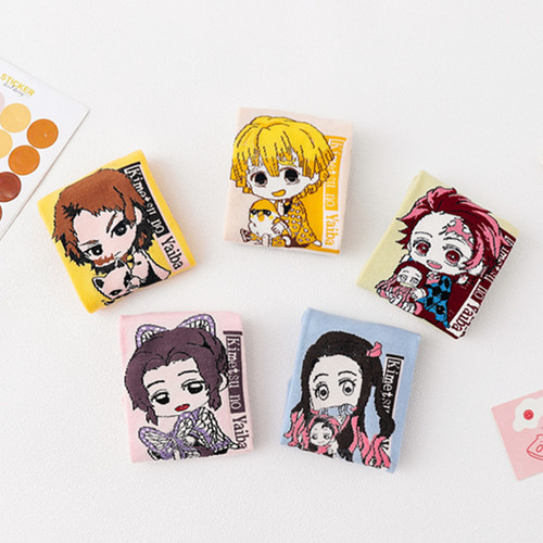 New Cartoon Socks Japanese Foreign Trade Trendy Short Boat Socks Demon Slayer Socks Manufacturer Wholesale