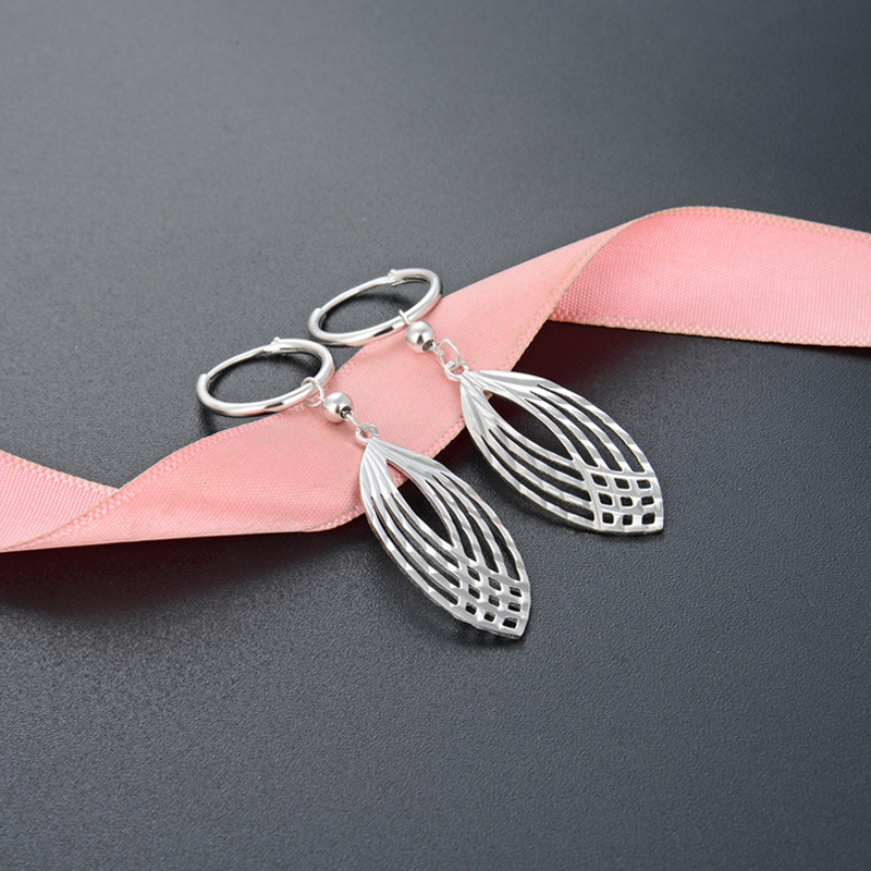 Largo creativo s925 plata pendientes elegante Super Hada temperamento elegante moda chica pendientes fuente fábrica al por mayor