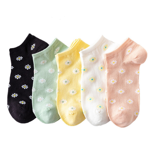  Spring and Summer New Socks Japanese Women's Boat Socks Cotton Low Cut Dots Breathable Thin Cotton Short Women's Socks Wholesale