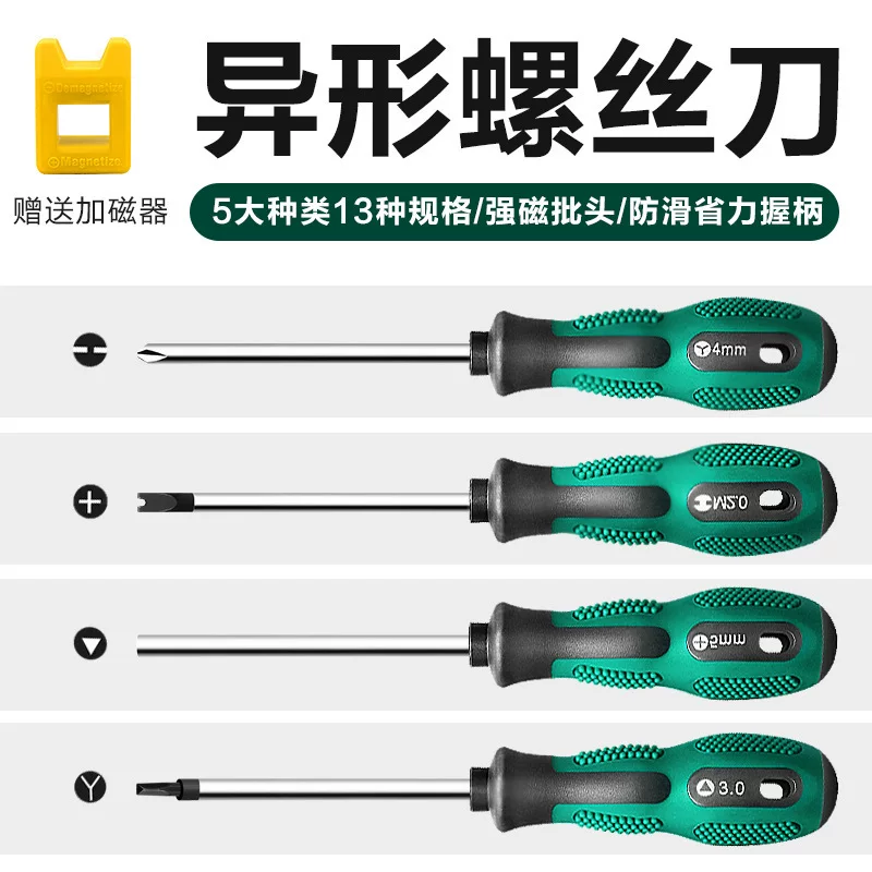 Screwdriver, set for home use, triangle