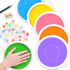 Children's Finger Painting Ink Pad DIY Creative Stamping Pad 22cm Handmade Rubber Stamps Colored Ink Washable