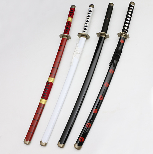 Wooden Props Zoro Sword Three-Sword Style Black Sword Akishui Kitetsu and Michichi Ichimonji Yukizukaru cosplay unsharpened