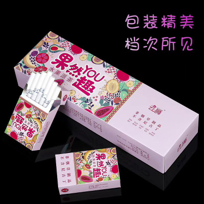 廠家直銷水果味茶煙壹條粗支批發水果味抽煙茶葉煙薄荷味壹件代發