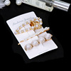 South Korean brand goods, metal hairgrip from pearl, set, hairpins, cute hair accessory, 3 piece set, wholesale