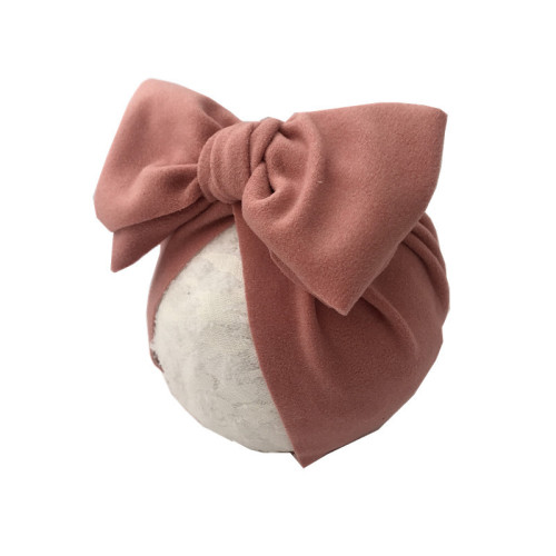 European and American autumn and winter children's big bow Indian hat imitation cashmere children's hooded cap cap