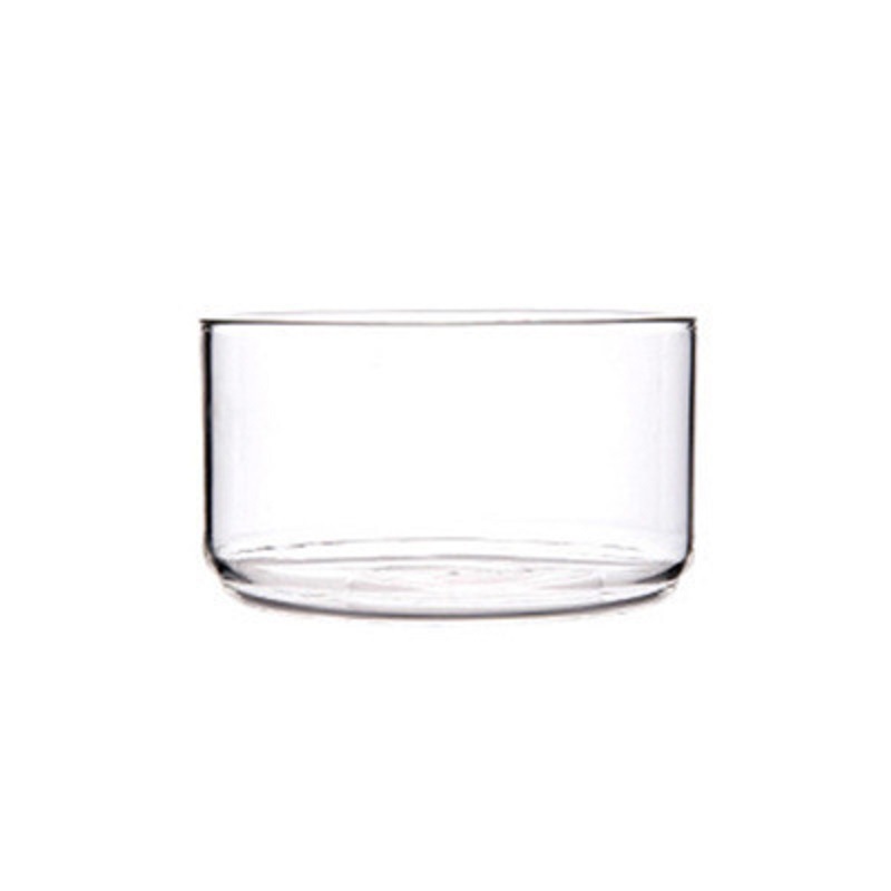 Fábrica al por mayor de bambú cubierta de vidrio ensaladera borosilicato vidrio resistente al calor Sellado tarro de alimentos de grano