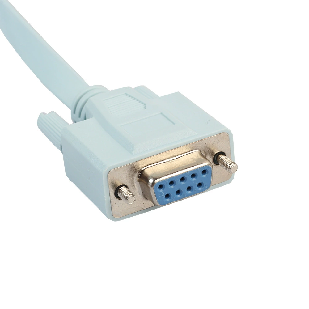 Синий плоский медный маршрутизатор/коммутатор для отладки RJ45 револьвер DB9 материнская плата 1 м 5 соединительных линий