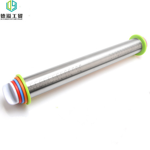Amazon 17-inch Stainless Steel Rolling Pin, Adjustable Thickness, Flour Roller with Scale—Perfect for Rolling Dough and Noodles