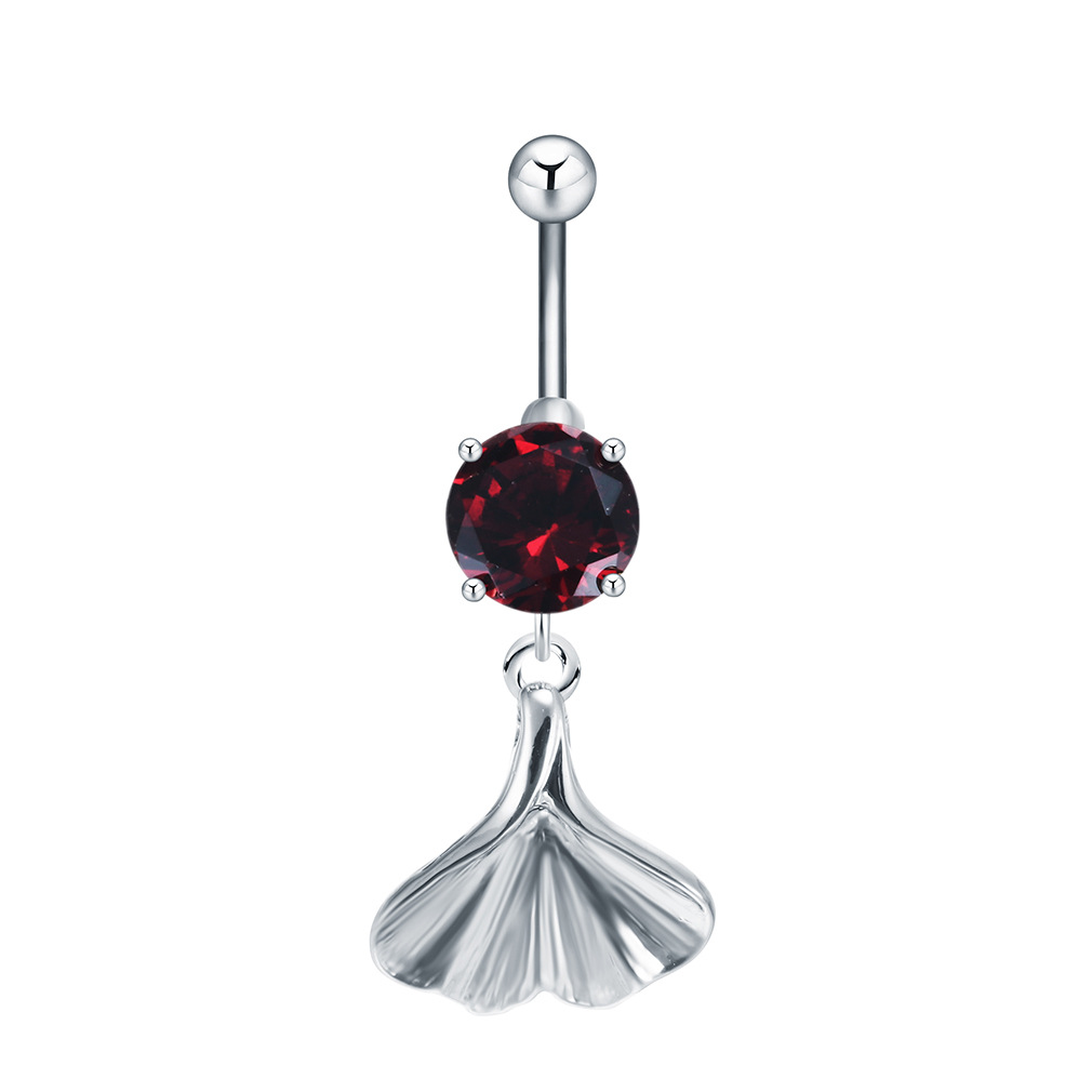 Pendant, belly button piercing, zirconium