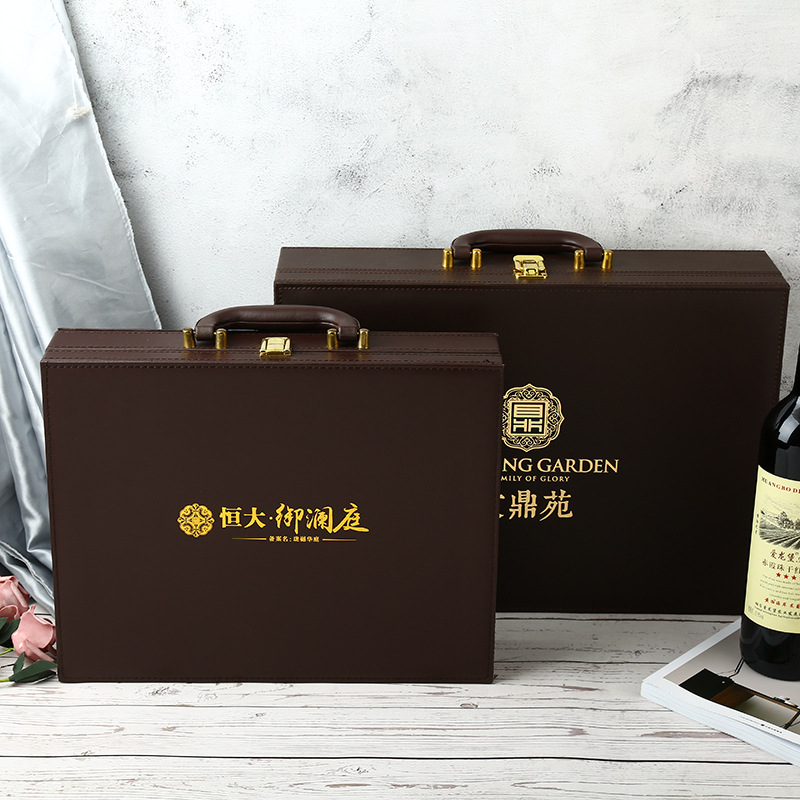 厂家新款交房箱礼品盒 公司承接房产物业交房盒钥匙资料皮箱批发