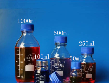 和星牌试剂瓶 透明 棕色 蓝盖瓶 50ml 100ml 250ml 500ml 1000ml