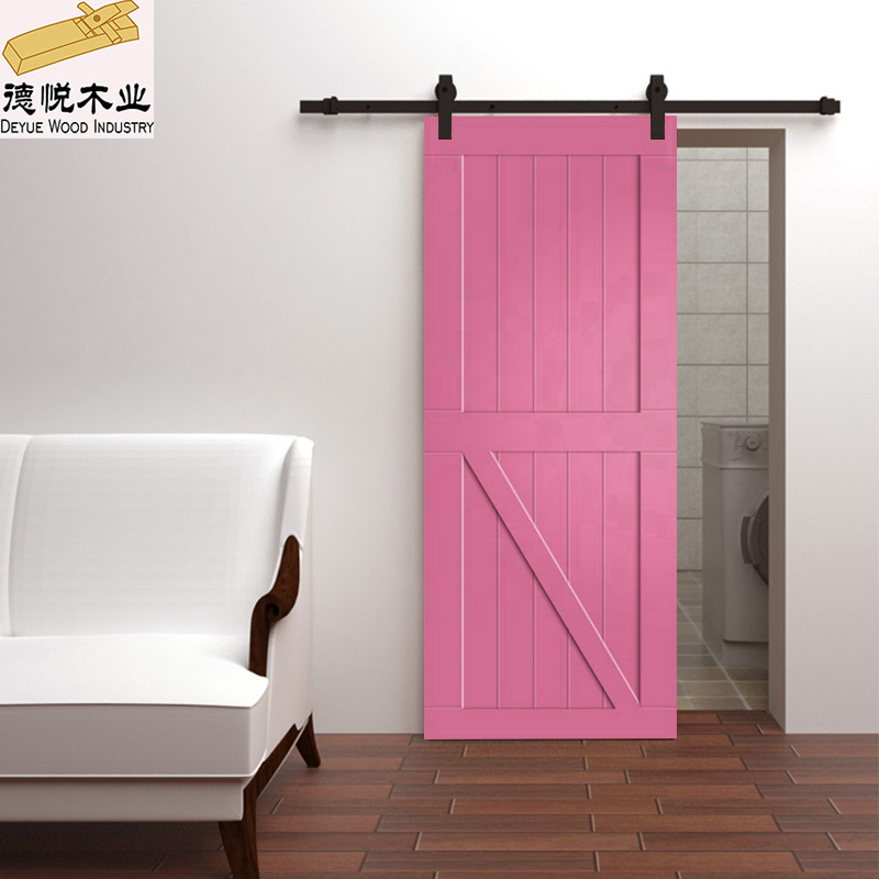 Modern Design Style Storage Room Laundry Room Partition Barn Door Nanjing Solid Wood Composite Paint Sliding Door