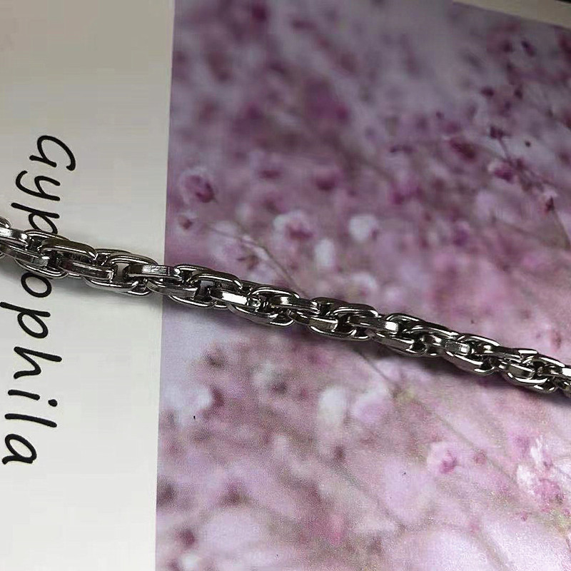 Personalised Twisted Rope Chain Necklace For Men Titanium Steel_voghion.com