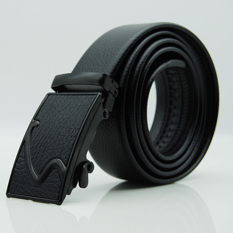 Men's Automatic Buckle Network Red Explosive Four Seasons General Black Iron Belt Wholesale Factory A Large Number Of Stock undefined