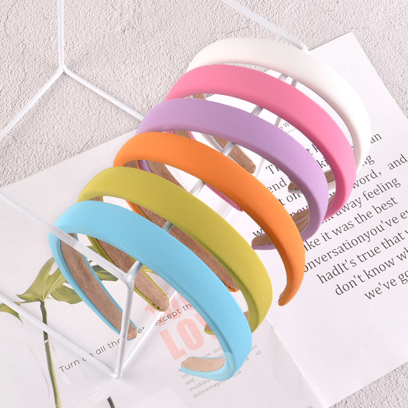 Simple Pure Color Sponge Headband display picture 18