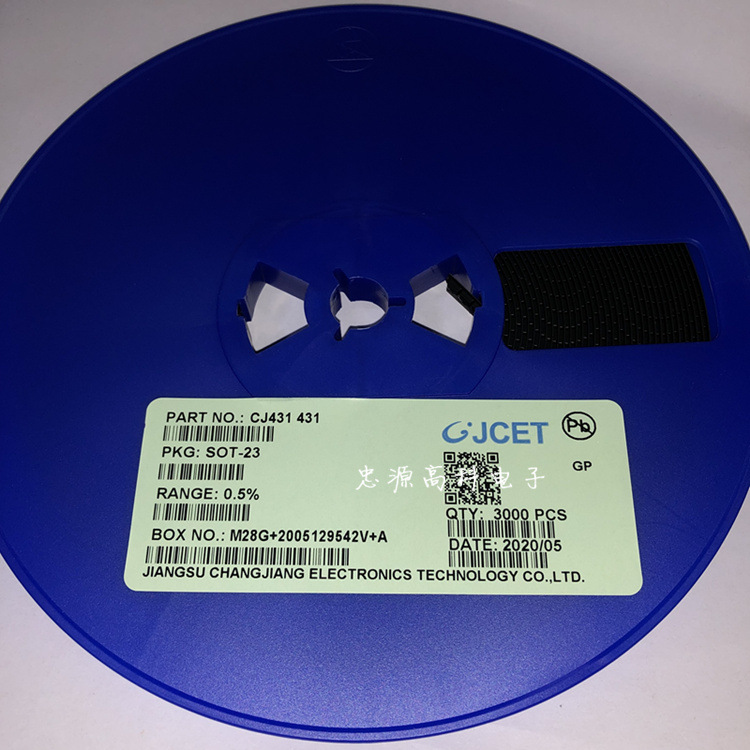 江苏长电原装 CJ431 SOT23 0.5%高精度可调稳压电路 431 三极管