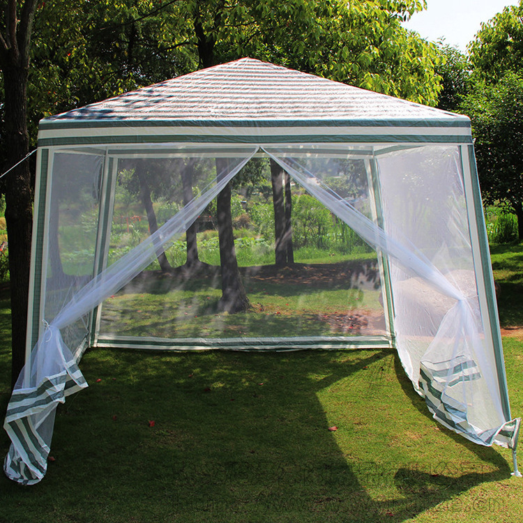 2.4m beveled mesh PE sunshade pergola camping awning mosquito net outdoor intubation awning leisure tent