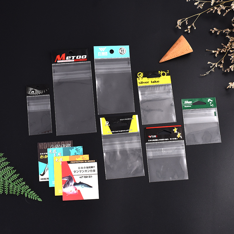 批发渔具包装袋鱼钩包装袋鱼线钓具自封袋 钓鱼工具鱼钩袋卡头袋