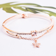 韩版新款手链星恋手镯镶钻金属女式手镯文艺厂家货源现货批发手环