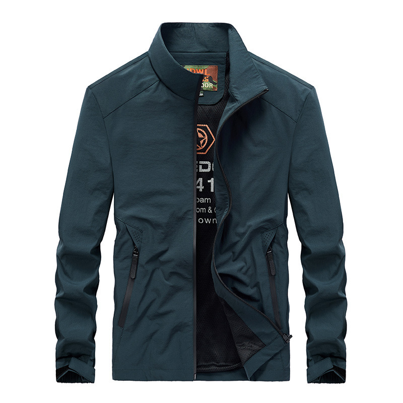 Spring and Autumn New Solid Color Jacket Men's Business Casual Autumn Jacket Men's Top Loose Large Size Men's Wear a generation of hair