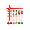 Christmas set, earrings, small bell for elderly, 12 pieces, wholesale