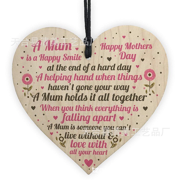 40 estilos 100mm amor madera chip colgante DIY madera colgante 1 paquete