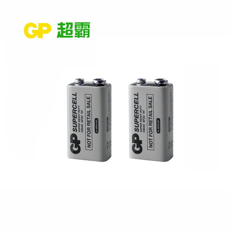 超霸（GP）碳性9V 1粒缩装 6F22 1604S 电池工业配套 单粒价格