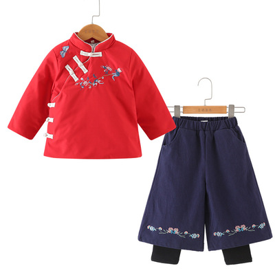 baby Tang costume Autumn and winter The age of full dress Hanfu children cheongsam Chinese style Chinese New Year clothes Chinese style Children's clothing