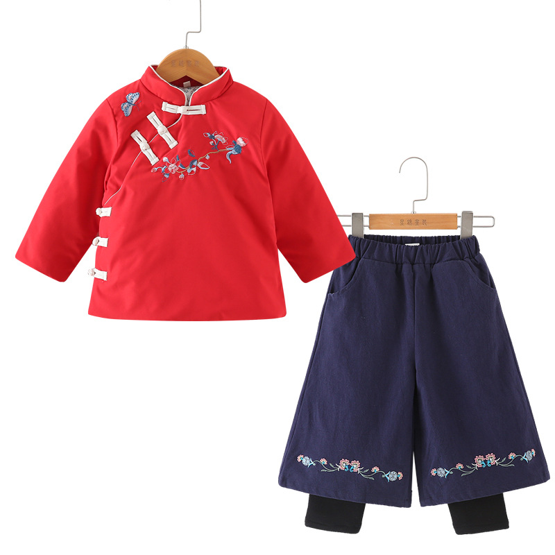 baby Tang costume Autumn and winter The age of full dress Hanfu children cheongsam Chinese style Chinese New Year clothes Chinese style Children's clothing