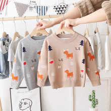 宝宝卡通针织衫23春秋新款男童可爱洋气毛衣韩版百搭童装一件代发