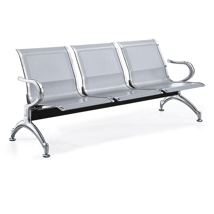 silla de fila de tres personas silla de espera de hospital silla de infusión silla de descanso de asiento público silla de espera de acero inoxidable image 5