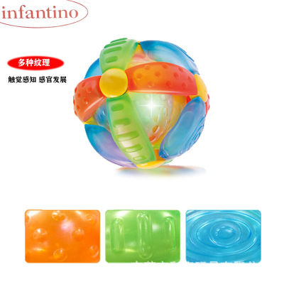 infantino美國嬰蒂諾魔幻發光球 益智觸感感知音樂手抓球嬰兒玩具