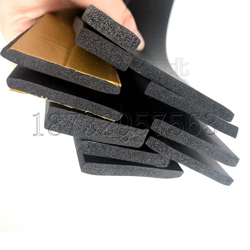 三元乙丙矩形发泡平板密封条EPDM发泡橡胶条机柜电箱密封条40*3