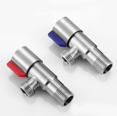 304不锈钢三角阀卫生间浴室马桶厨房冷热加厚一进一出止水角阀|ms