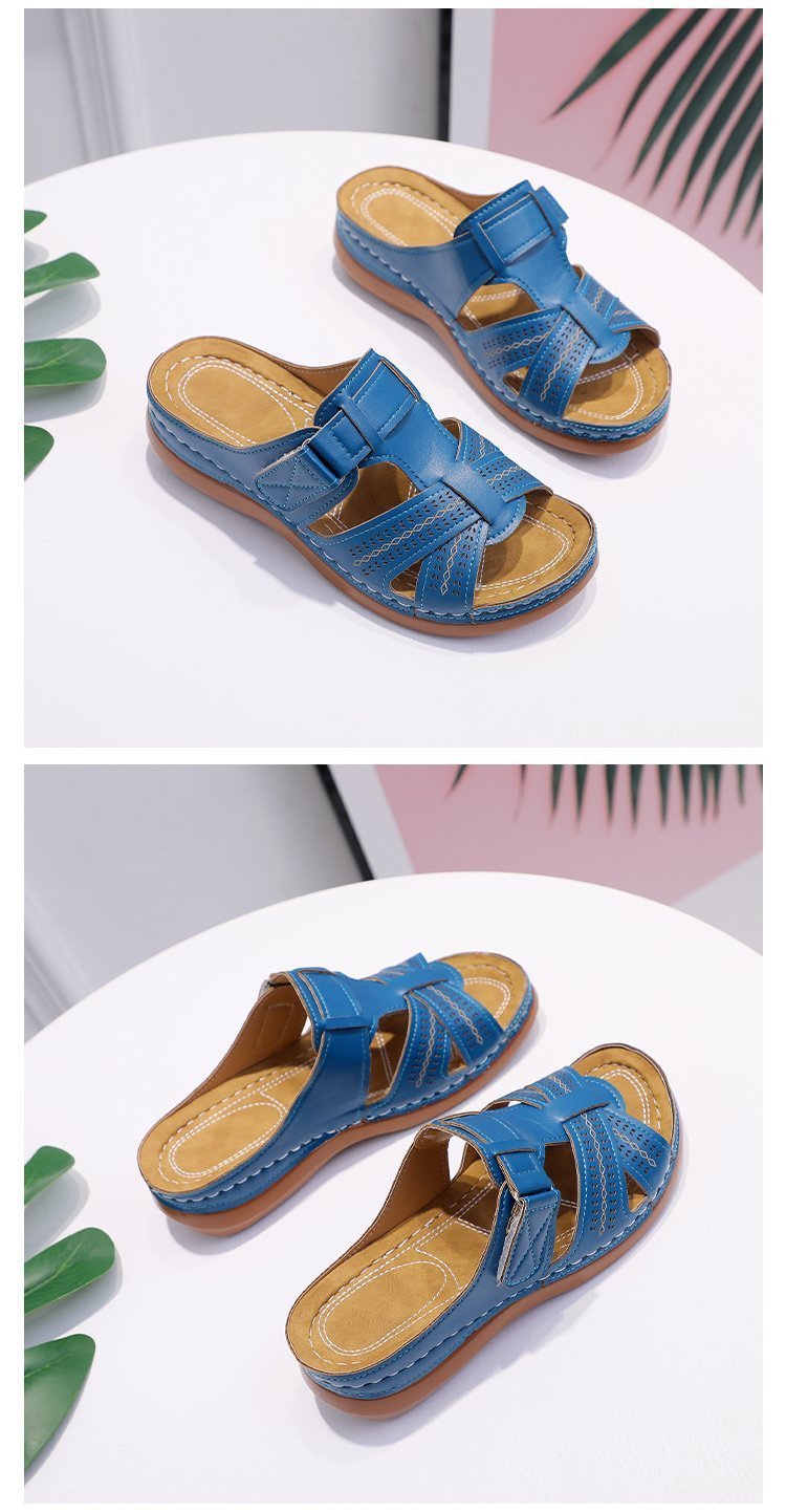 Women's Vintage Style Solid Color Open Toe Fashion Sandals display picture 2