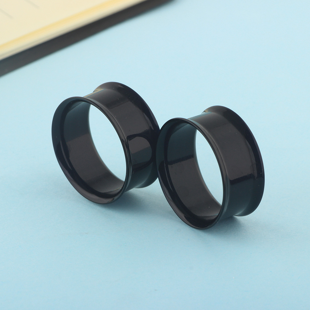 Cross-Border Hot Selling Acrylic Double Horn Ear Expander Plug - Auricle Body Piercing Jewelry for Amazon Wish detail image 7