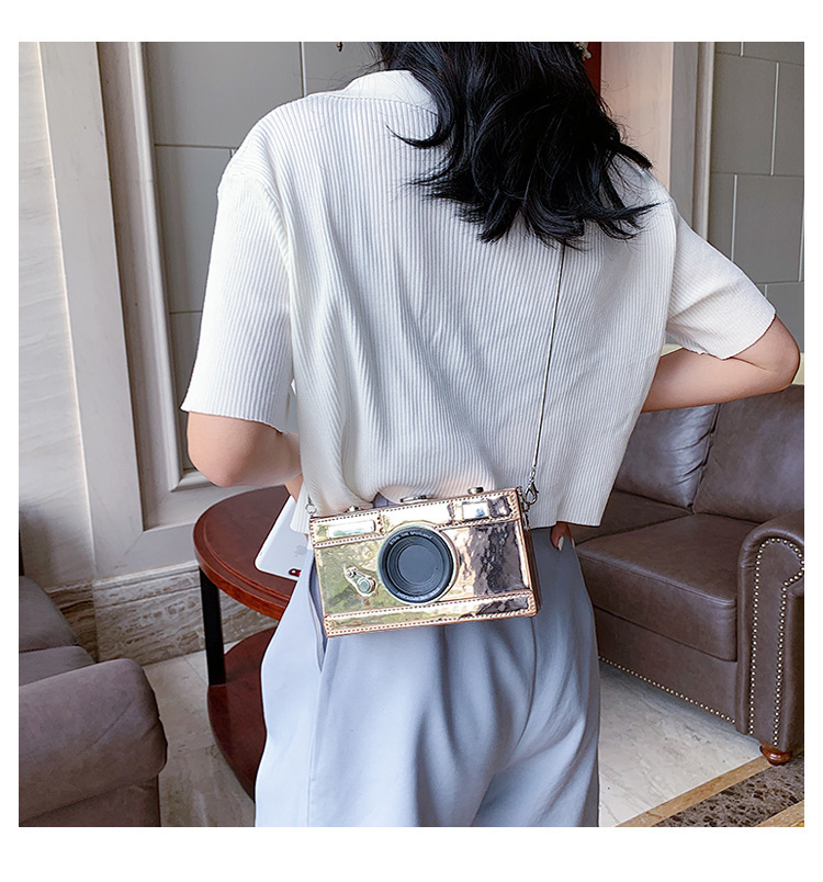 Small Summer New Trendy Fashion Chain Messenger Wild Single Shoulder Camera Bag display picture 5